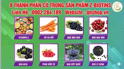 8 Thành phần Của Z-Biotins Sản Phẩm Công Nghệ Sinh Học Cấp Tế Bào