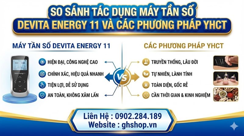 So Sánh Máy Tần Số Devita Enegry 11 Và Phương Pháp Trị Liệu Truyền Thống