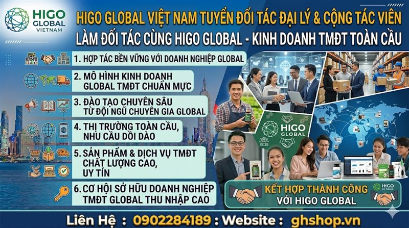 Higo Việt Nam Tuyển Dụng Đối Tác Đại Lý Kinh Doanh Toàn Cầu Sản Phẩm Công Nghê GEN DNA Mỹ