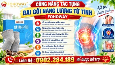 Đai Gối Năng Lượng Từ tính Fohoway Được Làm Từ Sợi Từ Tính Cho Cho Sức Khỏe