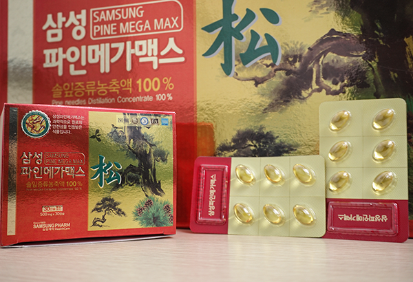 Tinh Dầu Thông Đỏ Samsung Pine Mega Max Hàn Quốc Loại 180 Viên